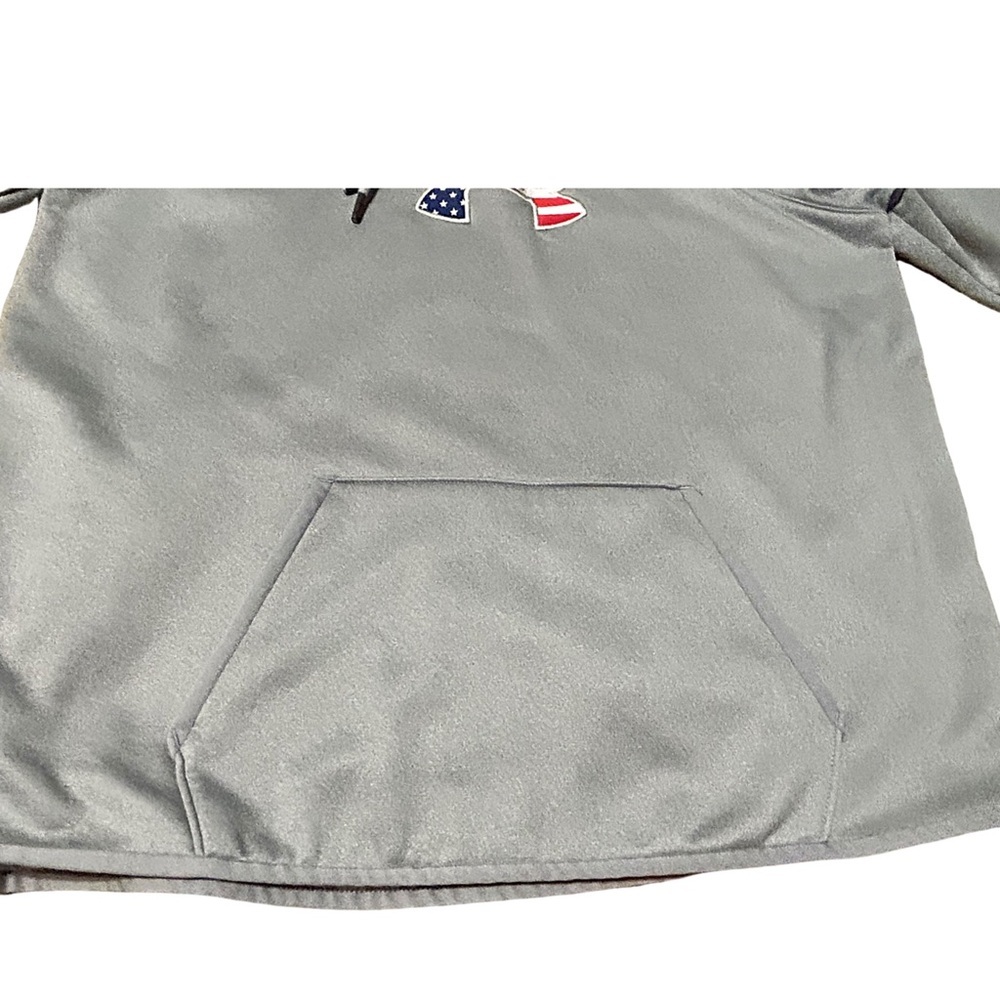 Under Armour Gray USA Flag Logo Hoodie Large - Picture 8 of 15